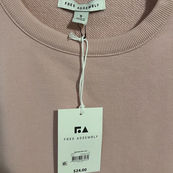 Free Assembly pink top/blouse sz S - Picture 3 of 4